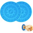 thumbnail image 1 of 2 Pcs Dog Lick Pad, Bath Grooming Slow Feeders Mat With Super Suction - Snngv, 1 of 3