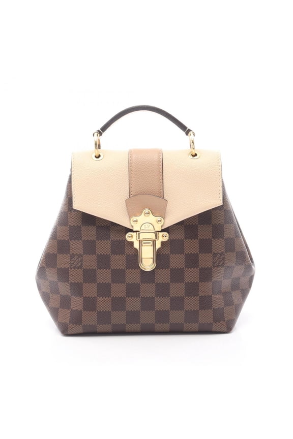 Pre-Owned Louis Vuitton Clapton Backpack, Coated Canvas, Leather, Damier Women's,... (Fair)