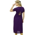 thumbnail image 6 of Bimba Women's Designer Embroidered Kurta Indian Long Kurti Tunic Blouse, 6 of 7
