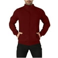 thumbnail image 2 of Mock Neck Sweatshirts for Men Casual Full Zipper Stand Collar Windbreaker Outerwear with Zippered Pockets, 2 of 8