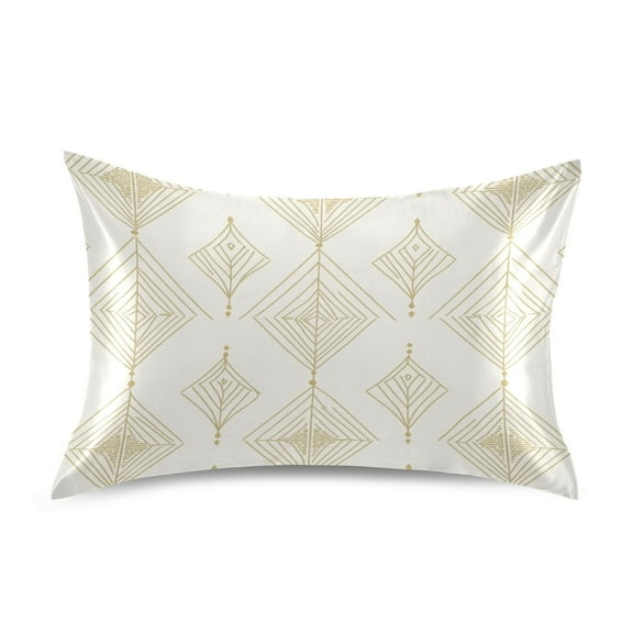 Art Deco Luxury Silky Soft Pillowcase Standard Size Wrinkle Resistant Envelope Closure 20x26in