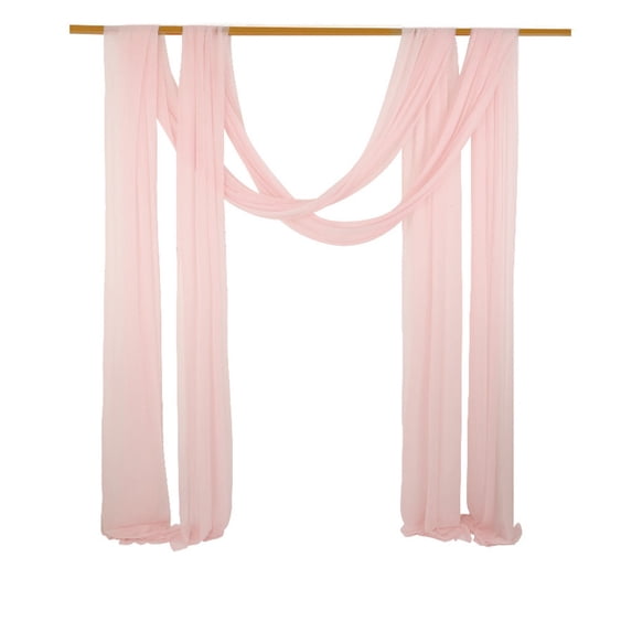 Extra Large Wedding Arch Sheer Drape, 600x75cm Lawn Wedding Ceremony Scene Backdrop Decorative Polyester Curtain, for Wedding Ceremony / Hotel Banquet Scene Arrangement