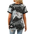 thumbnail image 6 of MOSHU V-Neck Women T Shirts Short Sleeve Loose Summer Tops for Women with Pocket, 6 of 10