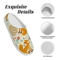 thumbnail image 5 of Xecao Whimsical Fox Floral Garden Print Cotton Slippers Fuzzy Warm Cozy Slippers Non Slip House Slippers For Indoor Outdoor Cotton Slippers House Slippers-46/47, 5 of 7