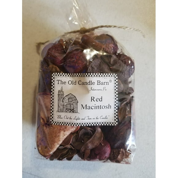 Old Candle Barn Red Macintosh Potpourri 4 Cup Bag - Perfect Home Decoration or Bowl Filler - Beautiful Red Macintosh Apple Scent - Made in USA