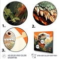 thumbnail image 3 of Designart "Lizard's Frolic in the Forest" Animals Wall Art - Modern Orange Lizard Living Room Canvas Art, 3 of 6