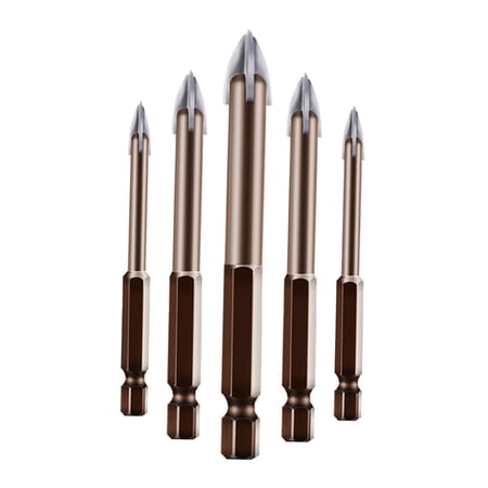 5 Pack Ultimate Brill Bit Multi-Material Triangle Drill Bit Tile