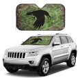thumbnail image 3 of YFYANG Front Windshield Sun Shade, Mysterious Black Bird Foldable Car Visor for Cars, Trucks, SUVs, Small, 3 of 9