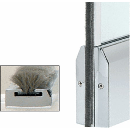 CRL Polished Stainless Weatherstrip Kit with Aluminum Channel for 2" Tapered Low Profile Rail