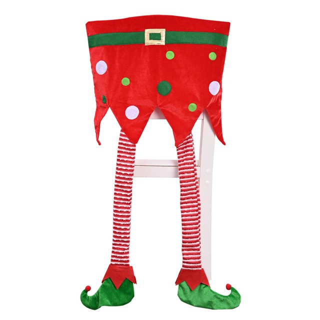 Coxeer Christmas Chair Cover Festival Decorative Cute Chair Protector Chair Back Cover
