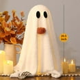 thumbnail image 3 of Halloween Decorations - Glowing Sherpa Ghost with Pumpkin Halloween Decorations Indoor Cute Spooky Tabletop Decorations for Party Home Kitchen and Fireplace (3 pack), 3 of 15