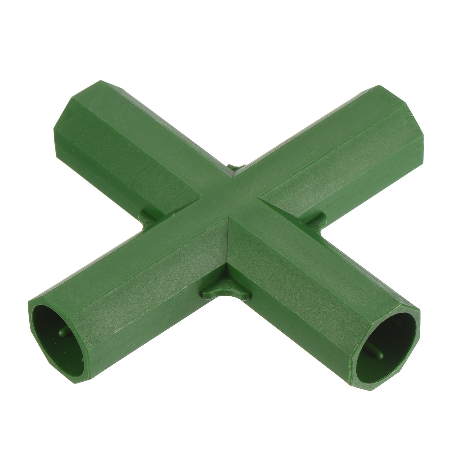 Uxcell 17.5mm Plastic Gardening Frame Connector Flat 4 Way Pipe Fitting