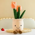 thumbnail image 5 of juguetes de peluche decorativos de plantas suculentas de tulipán realistas, decoración de estantería suave, almohada de niña con flores en maceta, 5 of 5