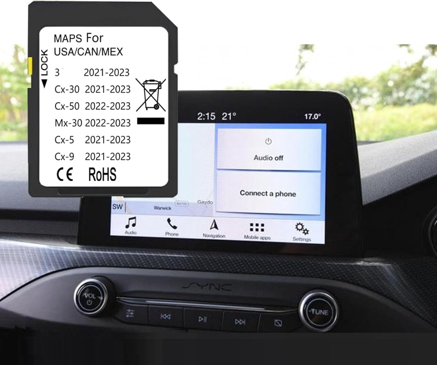 Latest Navigation sd Card Compatible with Maz*da Cx50(2022-2023), Cx30(2021-2023),3(2021-2023), Cx5(2021-2023), Cx9(2021-2023), Cx30(2021-2023), Cx50(2022-2023), Mx30(2022-2023)