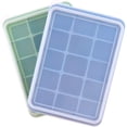 thumbnail image 1 of Hielera de silicona con 15 compartimentos con tapa, hielera, hielera de frutas, molde para cubitos de hielo, azul+cian JFHHH pequeña, 1 of 5