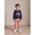 thumbnail image 4 of BemeyourBBs 2Pcs Toddler Baby Boy Farm Animal Outfit Spring Fall Clothes Long Sleeve Crew Neck Embroidery Sweatshirt with Plaid Pants Set, 4 of 9