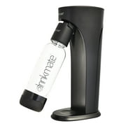 Drinkmate Sparkling Water and Soda Maker Kit, Carbonates ANY Drink, with 60L CO2 Cylinder – Matte Black