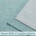 thumbnail image 6 of Uptown Home Teal White Ombre Room Darkening Window Treatment Curtain Panels for Living Room Noise Reduction Thermal Insulated Drapes, 50"x 95"x2, 6 of 6