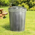 thumbnail image 4 of Bote de basura Plexon 49.21L redondo de acero galvanizado de 13 galones, 4 of 9