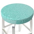 thumbnail image 3 of Fuzoiu Teal Turquoise Glitter Print Bar Stool Cushions, Super Breathable Round Bar Stool Covers,Seat Cushion Round- One Cushion Only-14 inch, 3 of 7