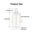 thumbnail image 5 of Kannior EVA Raincoat, Unisex Hooded Long Length Waterproof Reusable Rain Ponchos, Fits Most for Outdoor Travel Hiking Commute, 5 of 5