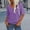 Purple, variant on Dxzfnsa Women's Solid Color T-Shirt Womens Casual Summer Short Sleeve Round Neck Blouses Loose Basic Tee Tops