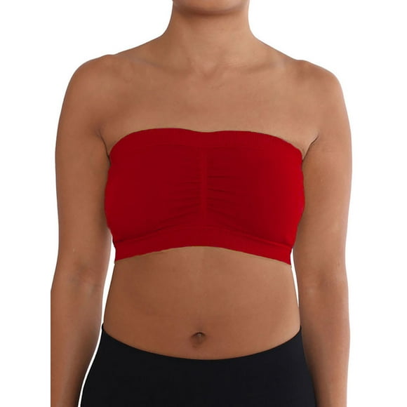 SLM Soutien-Gorge Sans Bretelles Grande Taille pour Femmes Bandeau-Rouge