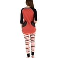 thumbnail image 2 of Lazyone Women's Soft Casual Pajama Leggings and Tall Tee Sets With Cute Fun Prints, Red Pink Bear Hug, 2 of 7