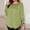 Green, variant on Long Sleeve Round Neck Blouse With Crystal Rhinestone Buttons Elegant Casual For Fashion Ladies Comfort Fit Tee Shirt Women's Blouses