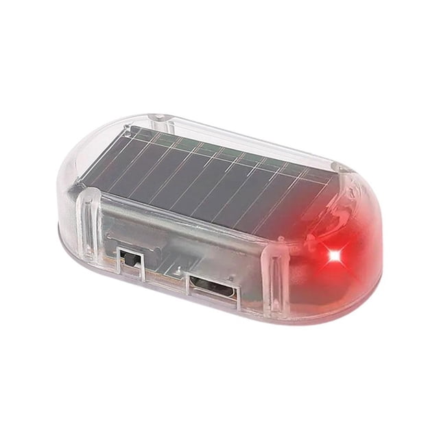 Theft LED Car Fake Security Light Alarm Warning Solar Powered Imitation Lamp Caution Flashing Lights