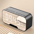 thumbnail image 5 of (Blanc)Naivear Réveil Portable Radio-Réveil Led Créatif Miroir Affichage Led Horloge Led Portable Haut-Parleur compatible Bluetooth Sans Fil pour Chambre, 5 of 5