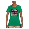 thumbnail image 3 of By His Blood We Are Healed Inspirational/Christian Womens Graphic T-Shirt, Kelly, X-Large, 3 of 5