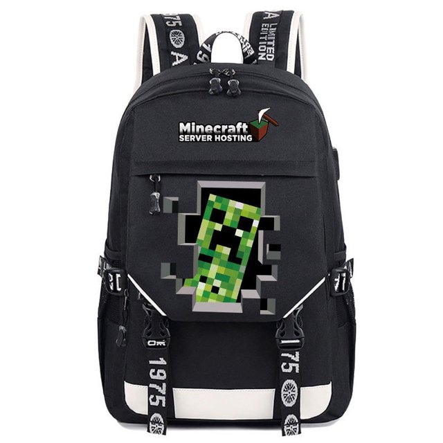My World Games Peripheral Backpack Teenage Student Backpack Large Capacity Trendy Bag-sebneei