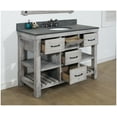 thumbnail image 2 of InFurniture WK8248-G-MG TOP 48 in. Rustic Solid Fir Single Sink Vanity in Grey Driftwood With Polished Textured Surface Granite Top-No Faucet, 2 of 4