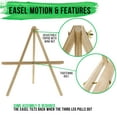 "U.S. Art Supply 12"" Wood Display Stand AFrame Easel (4 Pack) Adjustable Tripod Canvas