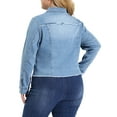 thumbnail image 4 of Agnes Orinda Women's Plus Size Jean Jackets Long Sleeves Washed Denim Coats with Pockets 4X Sky Blue, 4 of 9