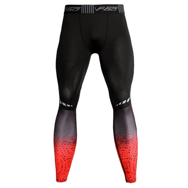 MasteelfCA Pantalon de Compression pour Hommes Leggings de Yoga Collants de Course pour Gym Entraînement - TG (Rouge)