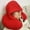 Red, variant on Travel Pillow Microbead Hooded U-Shaped Pillow, Japanese Multi-Functional Neck Pillow, Airplane Nap Hooded Neck Support Pillow