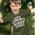 thumbnail image 4 of The Birthday Dude Stars Shirt Birthday Boys Outfit for All-Ages Military Green Shirt 2T, 4 of 5