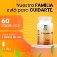 thumbnail image 4 of Vitamina D3 60 cápsulas 5000 UI All Nature blanco, 4 of 6