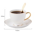 thumbnail image 2 of Chic Espresso Cups, Lead-Free Ceramic Minimalist Style, Non-Toxic Ceramic Cups With Thermal Insulation, Easy To Use For Daily Coffee, Dishwasher Safe Porcelain Espresso Cups, For, 2 of 5