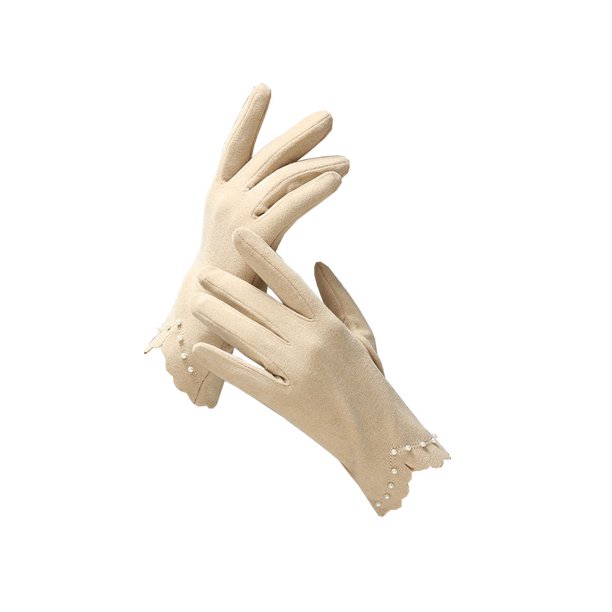 Jumpingount 1 par de guantes de terciopelo para adultos, senderismo, ciclismo, deportes de equitación, mitones cálidos portátiles, accesorios para equipos guantes y mitones Beige Jumpingount AP014330-02