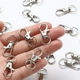thumbnail image 3 of 100Pcs Metal Lobster Claw Clasp with Key Rings, Swivel Snap Hooks, 50PCS Keychains Clips Hooks and 50PCS Key Chain Rings, Keychain Accessories, Keychain Rings Making Kit for Crafts, Silver, 3 of 7