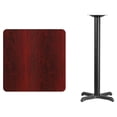thumbnail image 4 of Bowery Hill 30" Square Restarant Bar Table in Black and Mahogany, 4 of 5