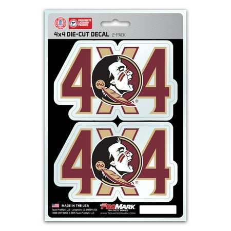 - Florida State Seminoles 4X4 Team Decal 2-Pack Set - No Size