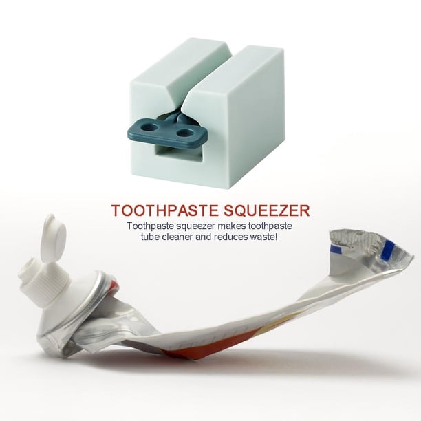 Organizador Exprimidor de tubo de pasta de dientes multifuncional Dispensador de pasta de dientes de plástico (B) Sywqhk Libre de BPA