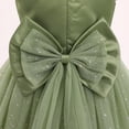 thumbnail image 6 of IBTOM CASTLE Toddler Little Flower Girls Princess Tulle Dress Sleeveless Floral Embroidery Tutu 3D Butterfly Back Bowknot For Wedding Birthday Party Evening Formal Green, 6 of 7