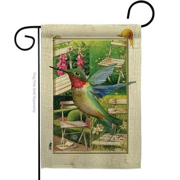 Ornament Collection G191058-BO Hummingbird Animals Bird 13 x 18.5 in. Double-Sided Decorative Vertical Garden Flags for House Decoration Banner Yard Gift