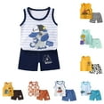thumbnail image 5 of Futezty Toddler Boys Clothes Summer Outfit Sets, Toddler Baby Boys Outfits&Set Cartoon Animal Top And Shorts Summer Outdoor Casual Suit Cute Cartoon Print Boys Clothes, 5 of 5