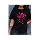 thumbnail image 1 of [Rose Printed] Women's Rose and Butterfly Printed T-Shirt | Casual | all Seasons, 1 of 6